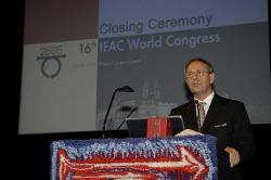 The ex-president of IFAC Professor Vladim�r Ku�era at the closing ceremony
